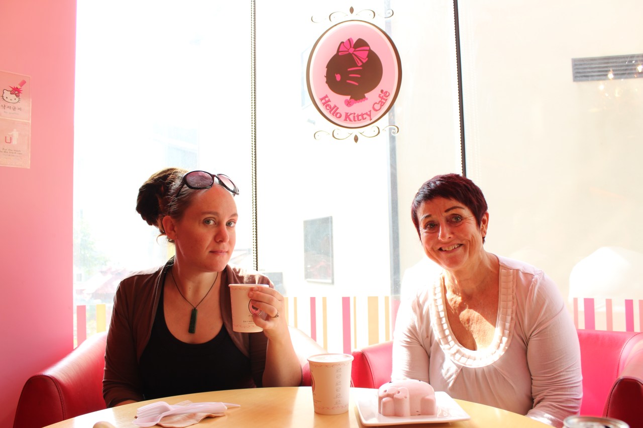 Hello Kitty making the Kilkelly gals very happy